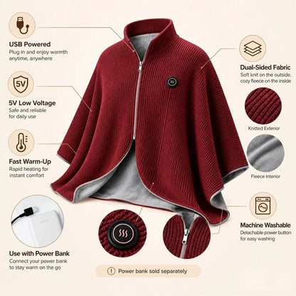 🔥 Christmas Sale — 69% OFF!  KIFIWUI® ❄️ Stay Warm All Winter — Portable Electric Heated Blanket Shawl