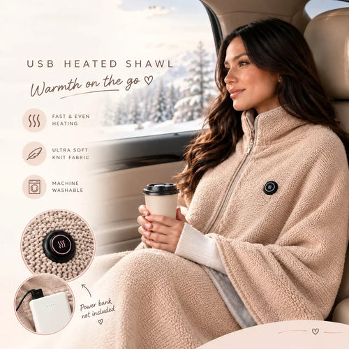 🔥 Christmas Sale — 69% OFF!  KIFIWUI® ❄️ Stay Warm All Winter — Portable Electric Heated Blanket Shawl