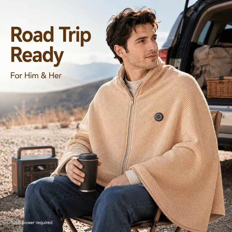 🔥 Christmas Sale — 69% OFF!  KIFIWUI® ❄️ Stay Warm All Winter — Portable Electric Heated Blanket Shawl