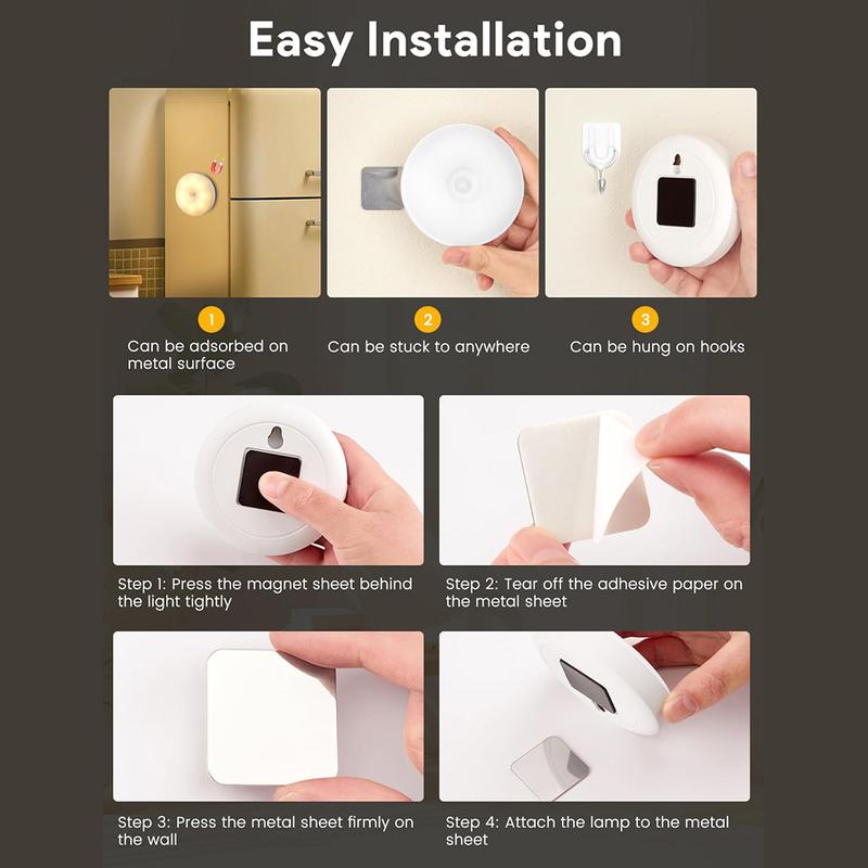 🌙🛏️ REBYIPO® Bedside Motion Sensor Night Light – Auto-On Safety Lighting for Nighttime