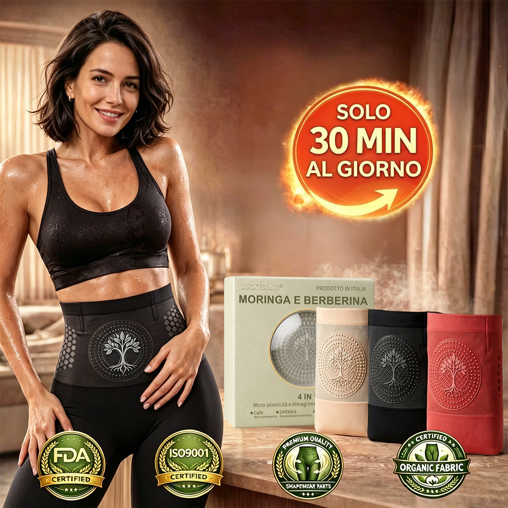 Negozio Ufficiale |🌟 ✅LUCKYSONG® 2026 Moringa BQi: Collant 4-in-1 per Modellamento Immediato & Bruciagrassi con Microparticelle😎