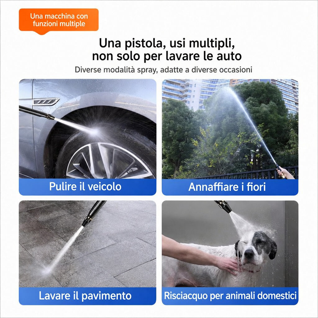 🔥🤖3️⃣ Offerta a tempo limitato: più acquisti, più regali! - Pistola ad alta pressione per lavaggio auto domestico | 💎Billhol®