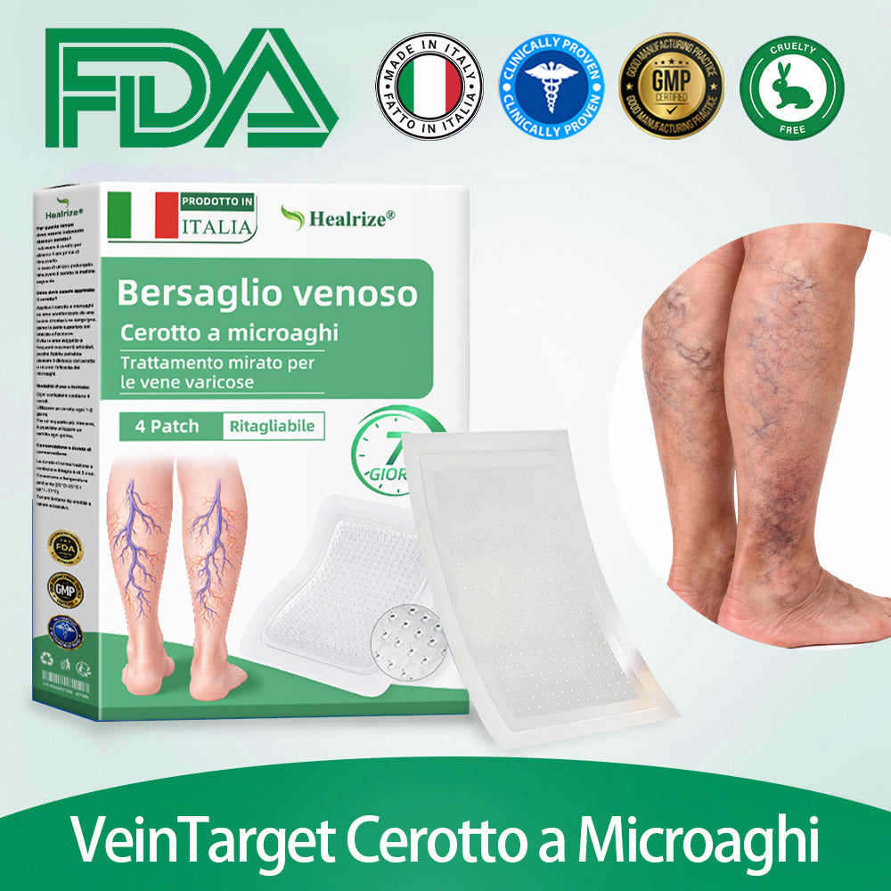 👨‍⚕️✅ Healrize® VeinTarget Cerotto a Microagopuntura⚡Sollievo Immediato, Risultati Duraturi❄️