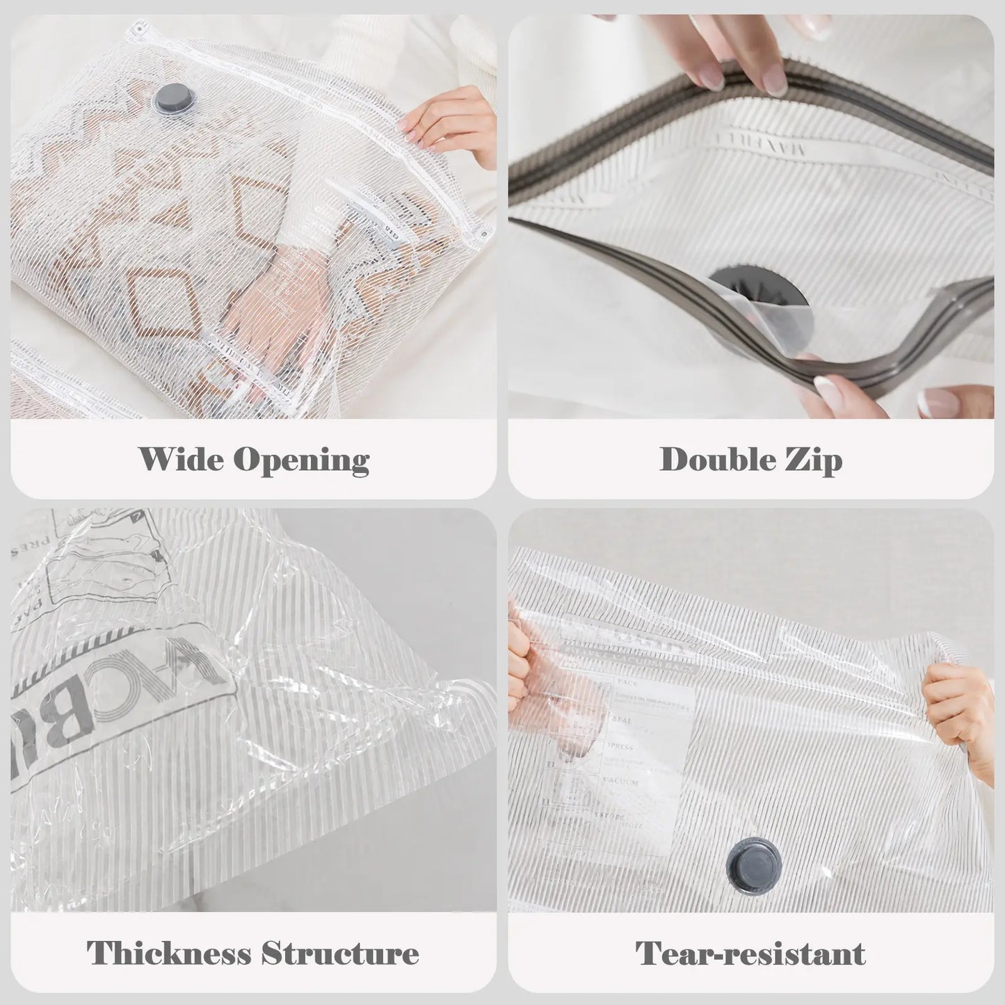 SVOZK® 🔥49％ OFF-Cordless Travel Vacuum Bag Set with Rechargeable Air Pump -  Airtight Resealing Sealed Organizers for Luggage, Vacuum Bags For Travel