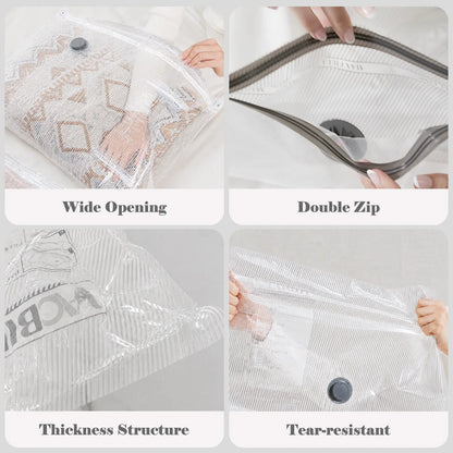 SVOZK® 🔥49％ OFF-Cordless Travel Vacuum Bag Set with Rechargeable Air Pump -  Airtight Resealing Sealed Organizers for Luggage, Vacuum Bags For Travel