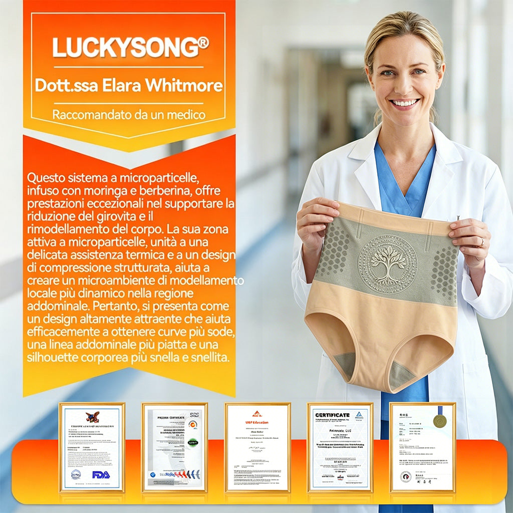 Negozio Ufficiale |🌟 ✅LUCKYSONG® 2026 Moringa BQi: Collant 4-in-1 per Modellamento Immediato & Bruciagrassi con Microparticelle😎