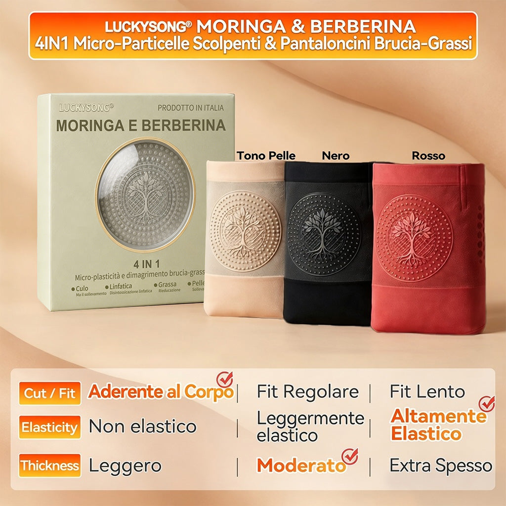 Negozio Ufficiale |🌟 ✅LUCKYSONG® 2026 Moringa BQi: Collant 4-in-1 per Modellamento Immediato & Bruciagrassi con Microparticelle😎