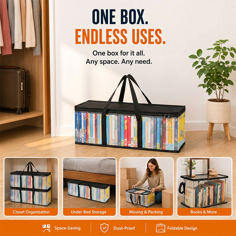 SVOZK® 🔥 Buy 2 Get 1 Free 📦 Large Heavy-Duty Thick Plastic Clear Storage Bag for Clothes, Moving & Storage