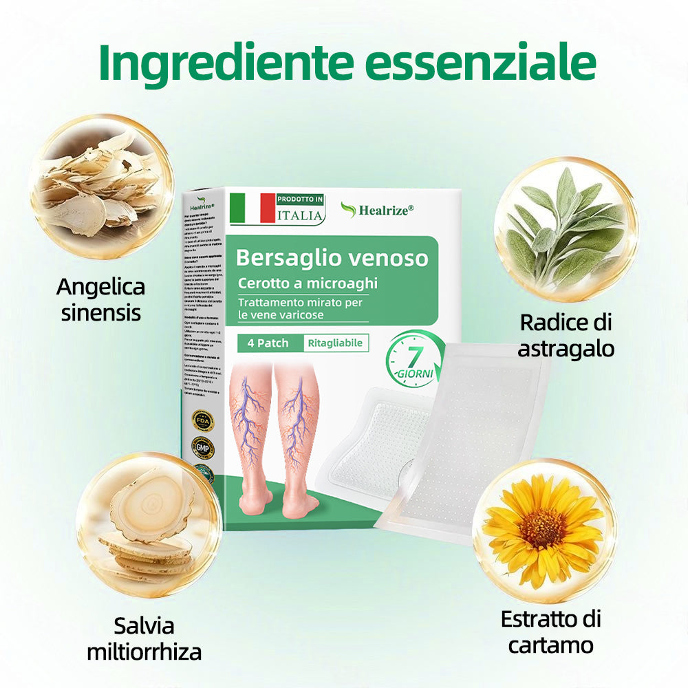 👨‍⚕️✅ Healrize® VeinTarget Cerotto a Microagopuntura⚡Sollievo Immediato, Risultati Duraturi❄️
