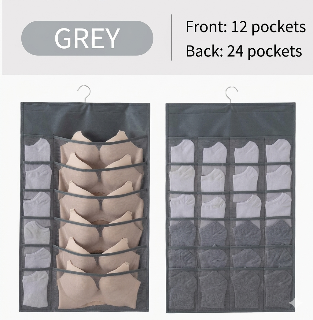 SVOZK® 🔥Hot Sale🔥 Double-Sided Hanging Storage Bag | 36 Grids Dustproof Lingerie Organizer