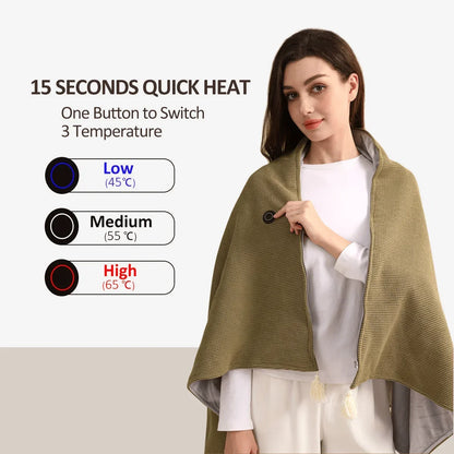 🔥 Christmas Sale — 69% OFF!  KIFIWUI® ❄️ Stay Warm All Winter — Portable Electric Heated Blanket Shawl