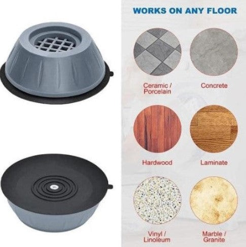 🏠🔇 Fobvgu® Washer Stabilizer Pads (4PCS) – Stop Shaking, Sliding & Noise