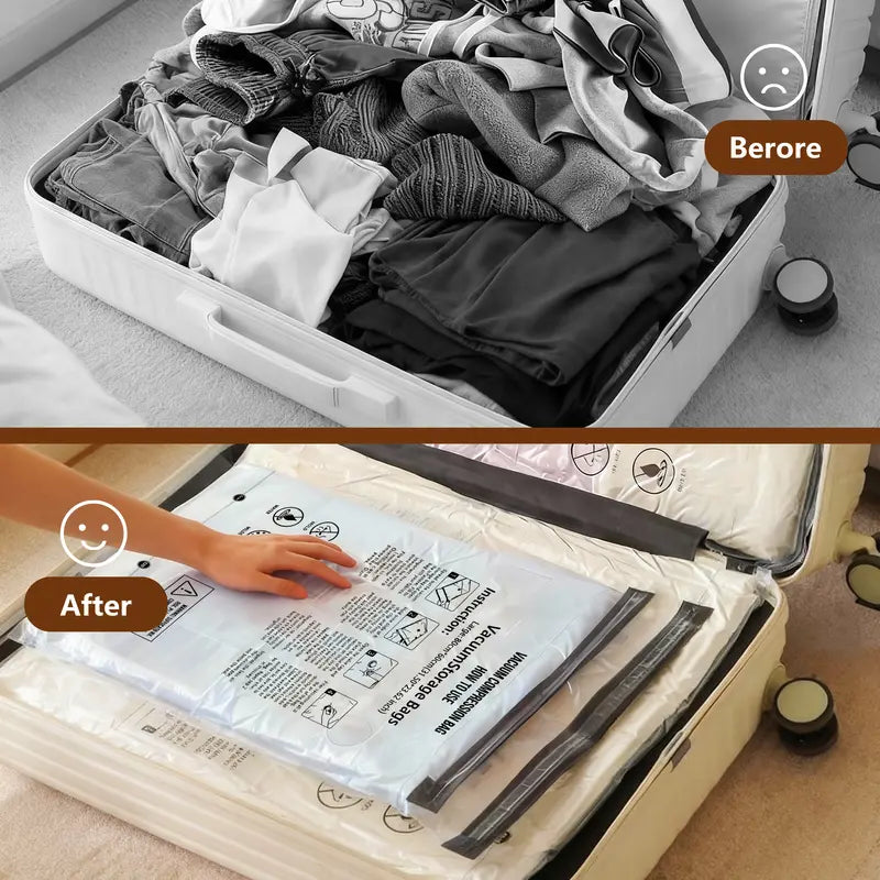 SVOZK® 🔥49％ OFF-Cordless Travel Vacuum Bag Set with Rechargeable Air Pump -  Airtight Resealing Sealed Organizers for Luggage, Vacuum Bags For Travel