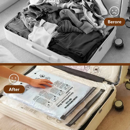 SVOZK® 🔥49％ OFF-Cordless Travel Vacuum Bag Set with Rechargeable Air Pump -  Airtight Resealing Sealed Organizers for Luggage, Vacuum Bags For Travel
