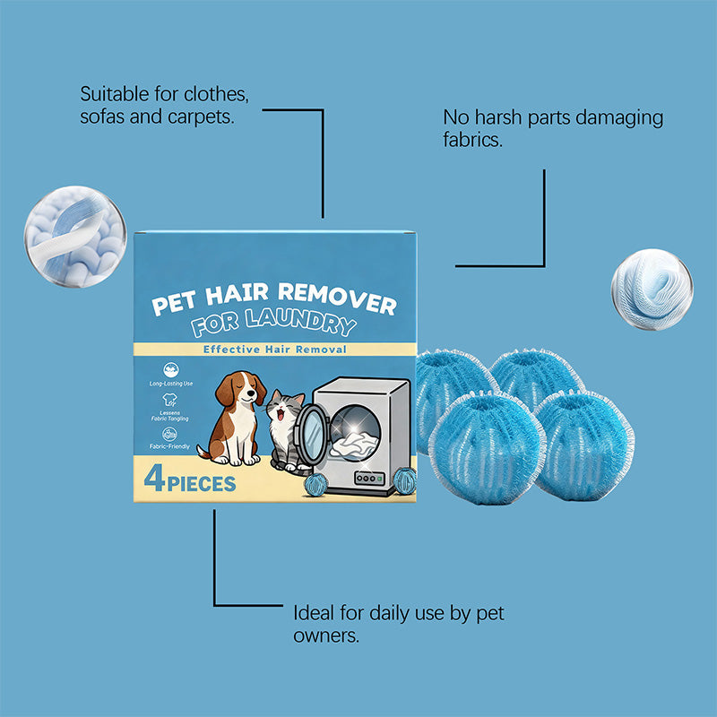 🐾🧺 RKIFIWUI® Reusable Pet Hair Remover Laundry Balls – Catch Fur & Lint While You Wash | 4PCS