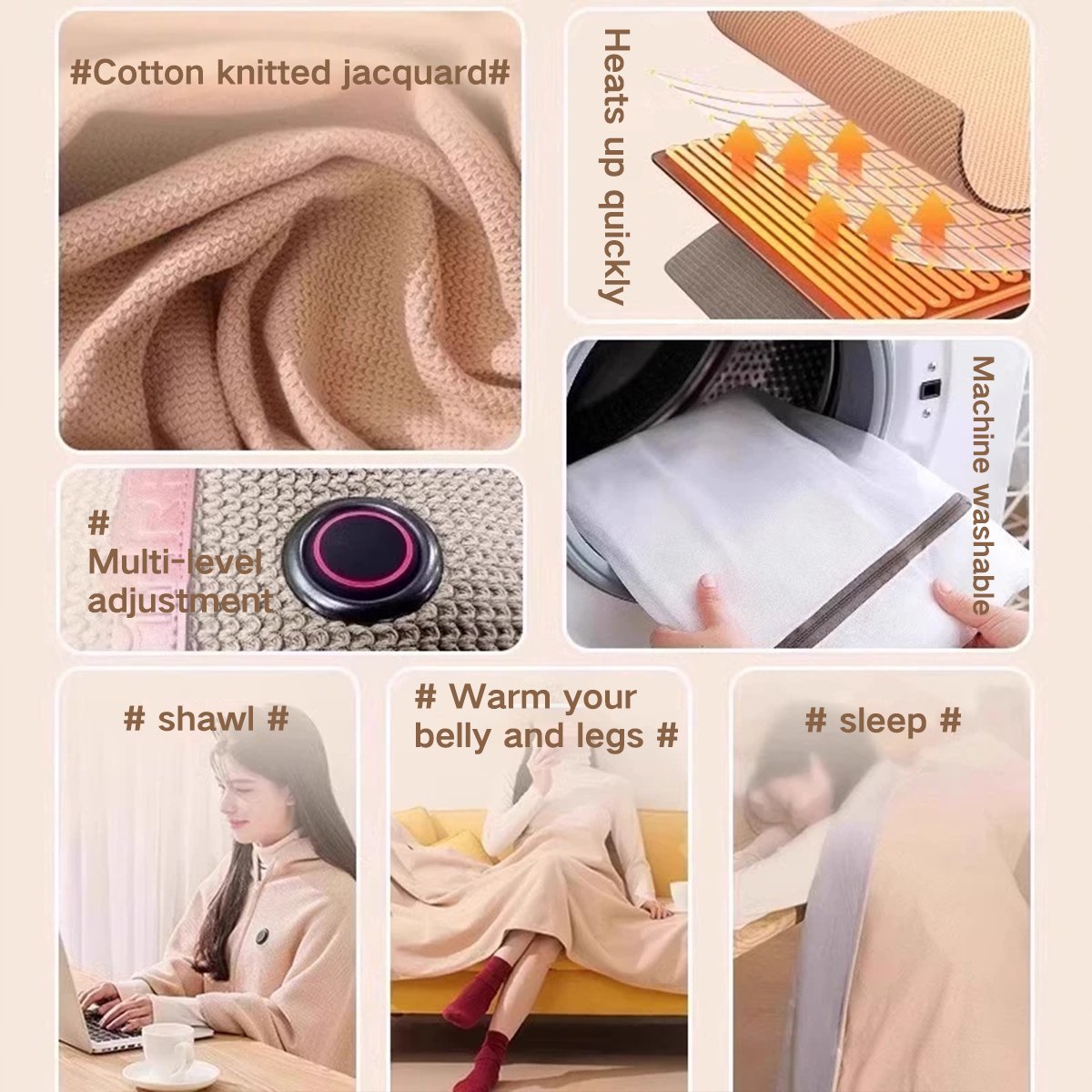🔥 Christmas Sale — 69% OFF!  KIFIWUI® ❄️ Stay Warm All Winter — Portable Electric Heated Blanket Shawl